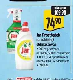 Albert Jar Prostředek na nádobí/ Odmašťovač - 900 ml prostředek na nádobí/500 ml odmašťovač nabídka