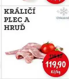 RABBIT řeznictví KRÁLIČÍ PLEC A HRUĎ Chlazené nabídka