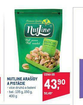 Makro Nutline arašídy a pistácie nabídka