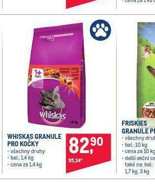 Makro Whiskas granule pro kočky nabídka