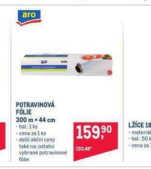 Makro Potravinová fólie nabídka