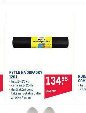 Makro Pytle na odpadky 120 l nabídka