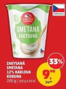 Penny Market Zakysaná smetana 12% Karlova Koruna nabídka