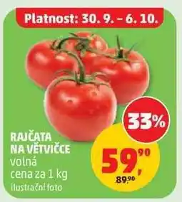 Penny Market Rajčata na větvičce nabídka