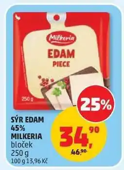 Penny Market Sýr Edam 45% Milkeria bloček nabídka