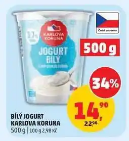 Penny Market Bílý jogurt Karlova Koruna nabídka