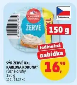 Penny Market Sýr Žervé XXL Karlova Koruna nabídka