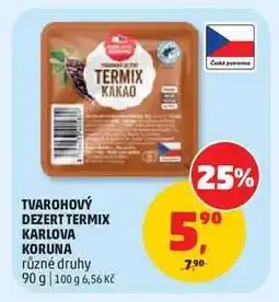 Penny Market Tvarohový dezert Termix Karlova Koruna nabídka