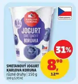 Penny Market Smetanový jogurt Karlova Koruna nabídka
