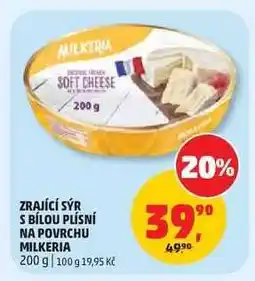Penny Market Zrající sýr s bílou plísní na povrchu Milkeria nabídka