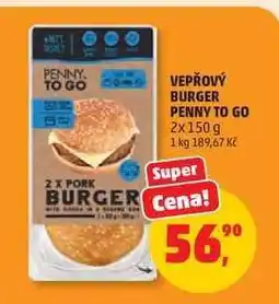 Penny Market Vepřový Burger Penny To Go nabídka