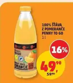 Penny Market 100% ŠŤÁVA Z POMERANČE PENNY TO GO nabídka