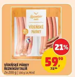 Penny Market VÍDEŇSKÉ PÁRKY ŘEZNÍKŮV TALÍŘ nabídka