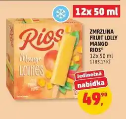 Penny Market ZMRZLINA FRUIT LOLLY MANGO RIOS nabídka