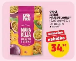 Penny Market Ovoce sušené mrazem Lyofru nabídka