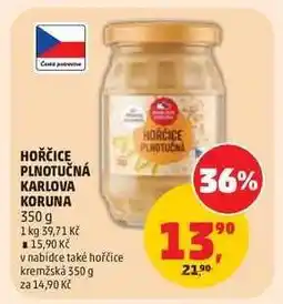 Penny Market Hořčice plnotučná Karlova Koruna nabídka