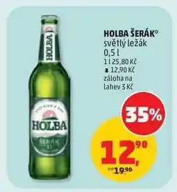 Penny Market HOLBA ŠERÁK světlý ležák 0,5 l nabídka