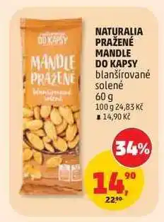 Penny Market NATURALIA PRAŽENÉ MANDLE DO KAPSY nabídka