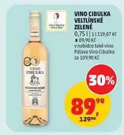 Penny Market VINO CIBULKA Veltlínské zelené nabídka
