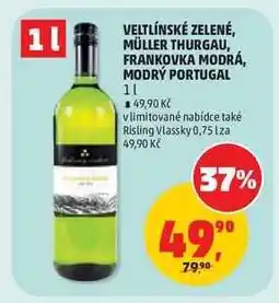 Penny Market Veltlínské zelené, Müller Thurgau, Frankovka modrá, Modrý Portugal nabídka