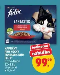 Penny Market Kapsičky pro kočky Fantastic Duo Felix nabídka