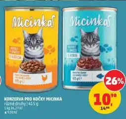 Penny Market KONZERVA PRO KOČKY MICINKA nabídka