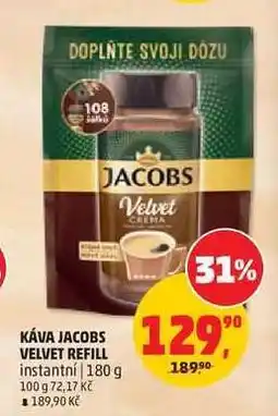Penny Market Káva Jacobs Velvet Refill nabídka