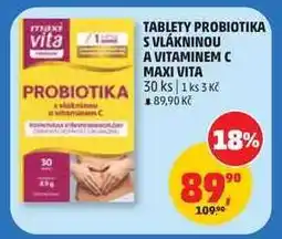 Penny Market Tablety Probiotika s vlákninou a vitamínem C Maxi Vita nabídka