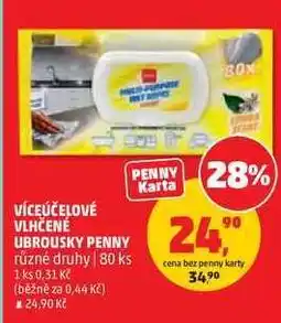 Penny Market Víceúčelové vlhčené ubrousky Penny nabídka