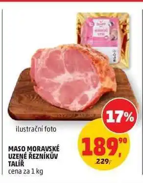 Penny Market MASO MORAVSKÉ UZENÉ ŘEZNÍKŮV TALÍŘ nabídka