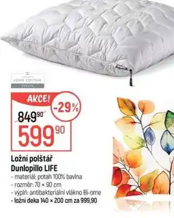 Globus Ložní polštář Dunlopillo Life nabídka