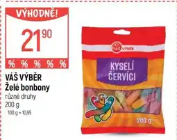 Globus VÁŠ VÝBĚR Želé bonbony nabídka