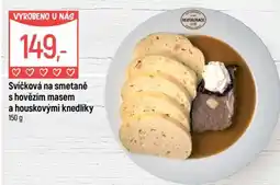Globus Svíčková na smetaně s hovězím masem a houskovými knedlíky nabídka