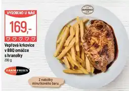 Globus Vepřová krkovice v BBQ omáčce s hranolky nabídka