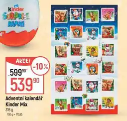 Globus Adventní kalendář Kinder Mix nabídka
