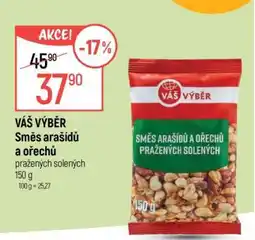 Globus VÁŠ VÝBĚR Směs arašídů a ořechů pražených solených nabídka