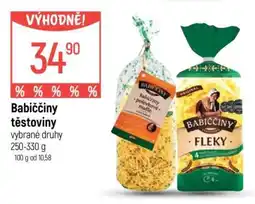 Globus Babiččiny těstoviny nabídka