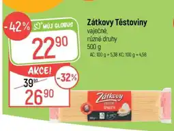Globus Zátkovy těstoviny nabídka