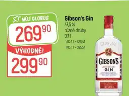 Globus Gibson‘s Gin nabídka