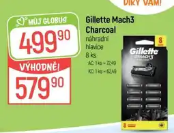 Globus Gillette Mach3 Charcoal náhradní hlavice 8 ks nabídka