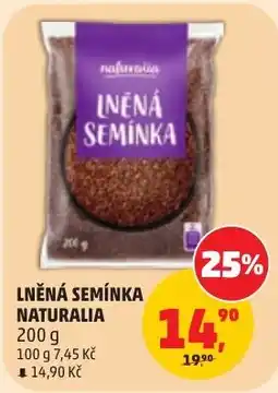 Penny Market Naturalia lněná semínka nabídka