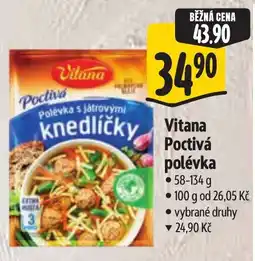 Albert Vitana Poctivá polévka nabídka