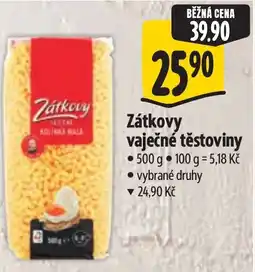 Albert Zátkovy vaječné těstoviny nabídka