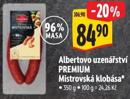 Albert Albertovo uzenárství Premium Mistrovská klobása nabídka