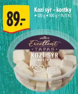 Albert albert Excellent Tapas Koží sýr kostky nabídka