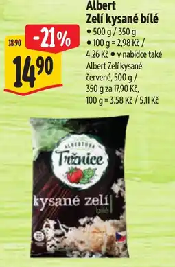 Albert Albert Zelí kysané bílé nabídka