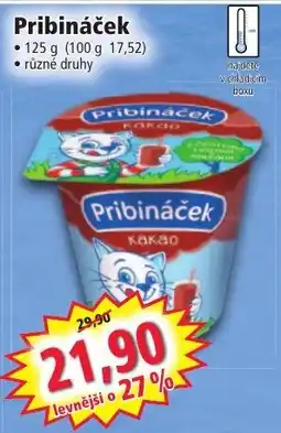 Norma Pribináček kakao nabídka