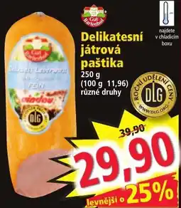 Norma Gut Bartelmeier Delikatesní játrová paštika nabídka