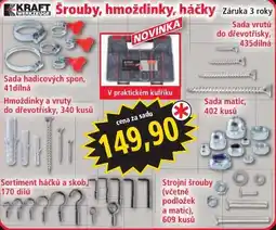 Norma Kraft šrouby, hmoždinky, háčky nabídka