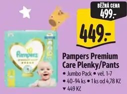 Albert Pampers Premium Care Plenky/Pants nabídka